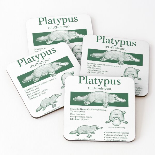 Item preview,  Vintage Platypus Animal Facts Retro Monotreme Biology Weird Mammal Wildlife designed and sold by FreshVibe Prints.