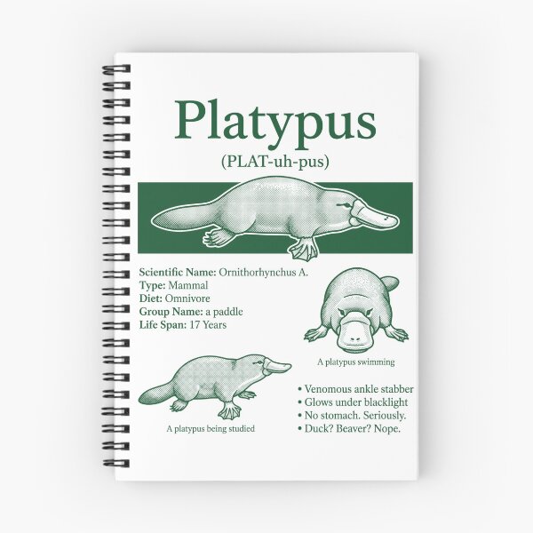 Item preview,  Vintage Platypus Animal Facts Retro Monotreme Biology Weird Mammal Wildlife designed and sold by FreshVibe Prints.