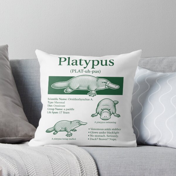 Item preview,  Vintage Platypus Animal Facts Retro Monotreme Biology Weird Mammal Wildlife designed and sold by FreshVibe Prints.