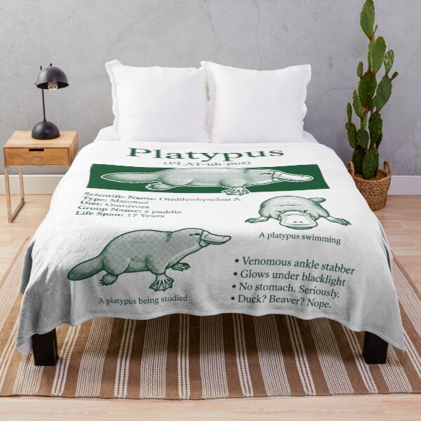 Item preview,  Vintage Platypus Animal Facts Retro Monotreme Biology Weird Mammal Wildlife designed and sold by FreshVibe Prints.