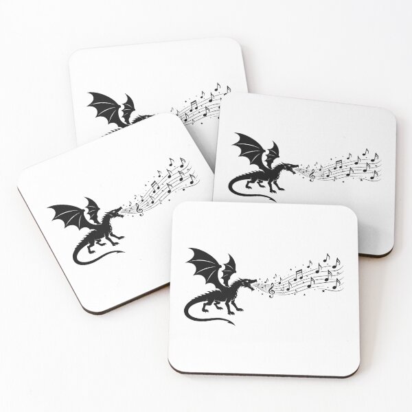 Item preview, Dragon Breathing Music – Minimalist Silhouette designed and sold by Sn1ver.