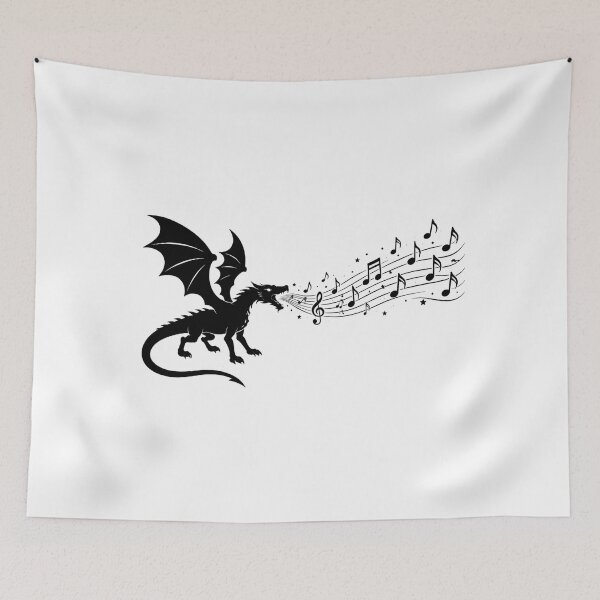 Aperçu de l'œuvre Musique de respiration du dragon – Silhouette minimaliste créée et vendue par Sn1ver.