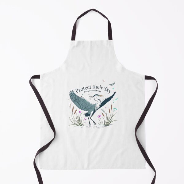 Item preview, Protect Their Sky Heron T-Shirt – Elegant Bird Conservation Wildlife Design for Nature Lovers & Eco Friendly Gift Buyers designed and sold by GemBob Creations.