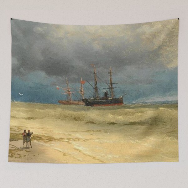 Item preview, Two Ships Anchored off a Beach designed and sold by SharonTheFirst.