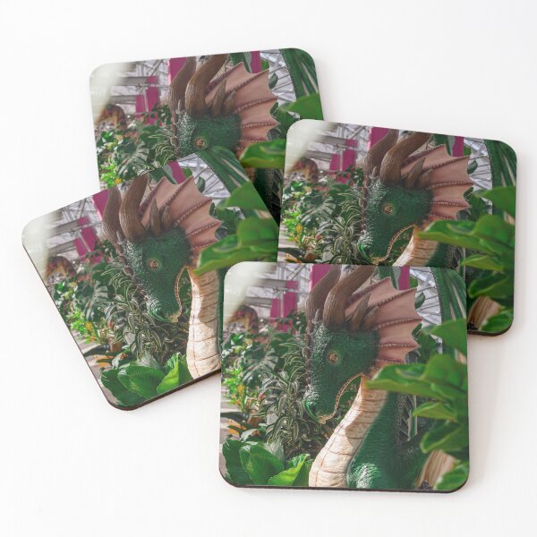 Item preview, Green Dragon Statue Tropical Greenhouse Plant Display Fine Art Photography designed and sold by MDCCo.