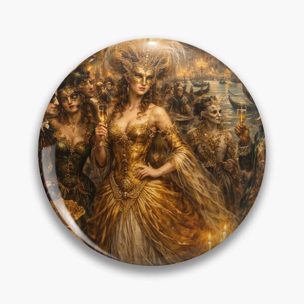 Item preview, Venetian Masquerade Ball – Symbolist Carnival Mask Festival Artwork designed and sold by DrizzyV.