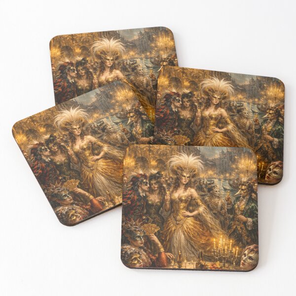 Item preview, Venetian Masquerade Ball – Symbolist Carnival Mask Festival Artwork designed and sold by DrizzyV.