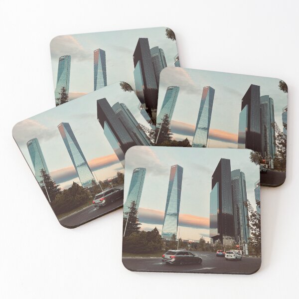 Item preview, Four towers of Madrid - Aesthetic Architecture Photography designed and sold by Feroz Pics.