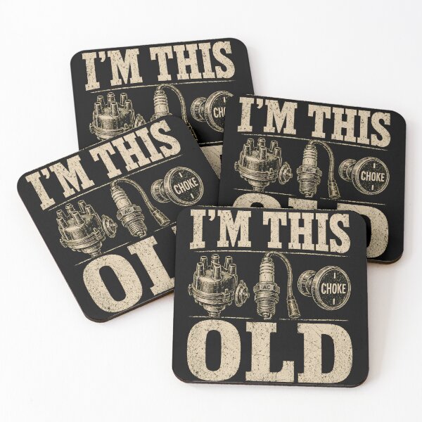 Item preview, I’m This Old – Vintage Car Parts Funny Mechanic  designed and sold by THREE LITTLE BEANS.