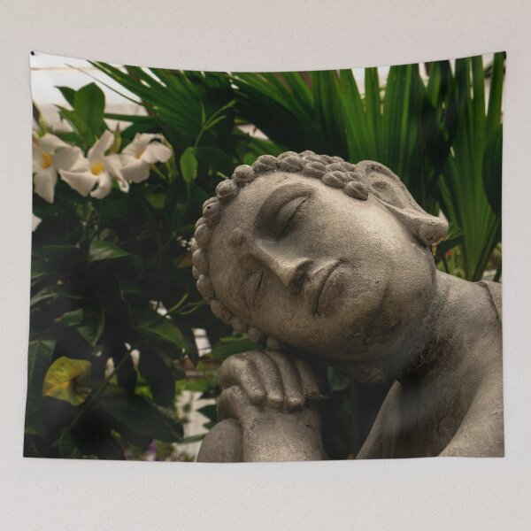 Item preview, Reclining Buddha Statue Garden Tropical Plants Fine Art Photography designed and sold by MDCCo.