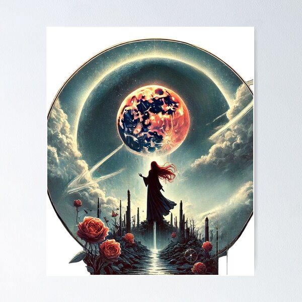 Item preview, Red Moon Rising designed and sold by inkdropdoodles.