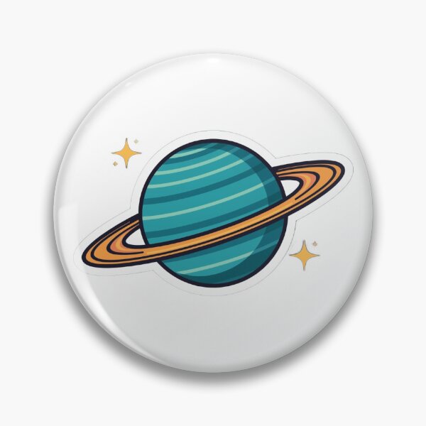 Item preview, Pixel Planet Space Sticker — Retro Gamer Space Decal for Laptop, Setup & Water Bottle designed and sold by Stick_It_With_Love.