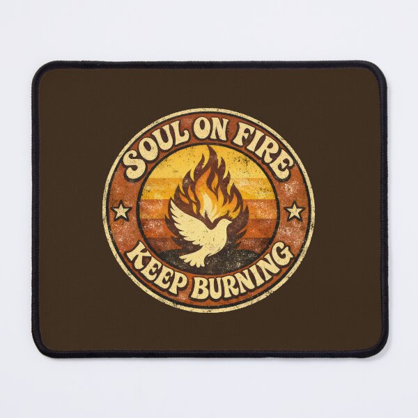 Item preview, Christian Soul on Fire Keep Burning Retro Badge designed and sold by SplashTastic.