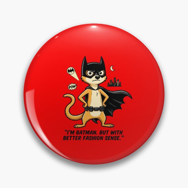 Item preview, Funny Meerkat Superhero – Dark Knight Fashion Sense designed and sold by mAXiBoOM.