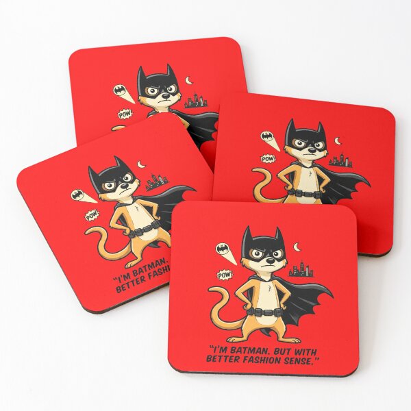 Item preview, Funny Meerkat Superhero – Dark Knight Fashion Sense designed and sold by mAXiBoOM.