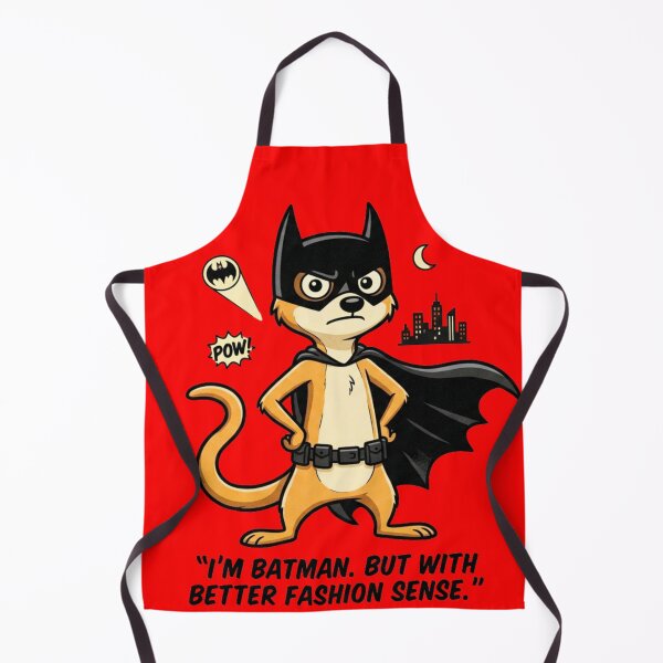 Item preview, Funny Meerkat Superhero – Dark Knight Fashion Sense designed and sold by mAXiBoOM.