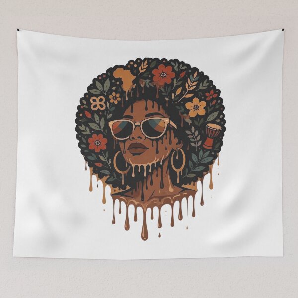 Item preview, Juneteenth Afro Woman Black History Melanin Queen Dripping designed and sold by clothesy7.