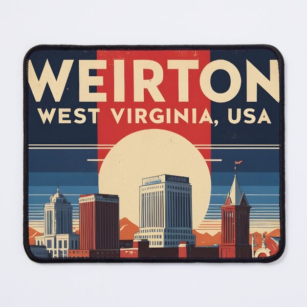 Item preview, Weirton West Virginia 1950s USA Vintage Travel Tourism designed and sold by TravelersGems.