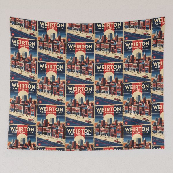 Item preview, Weirton West Virginia 1950s USA Vintage Travel Tourism designed and sold by TravelersGems.