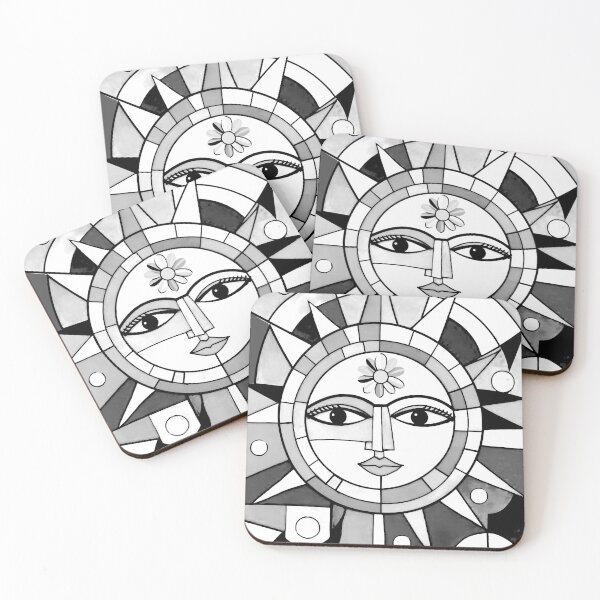Item preview, Geometric Sun Face designed and sold by ViaARTfactory.