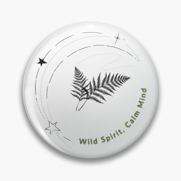 Item preview, Wild Spirit Calm Mind | Moon and Fern Nature Lover Art designed and sold by YvkafromPoland.