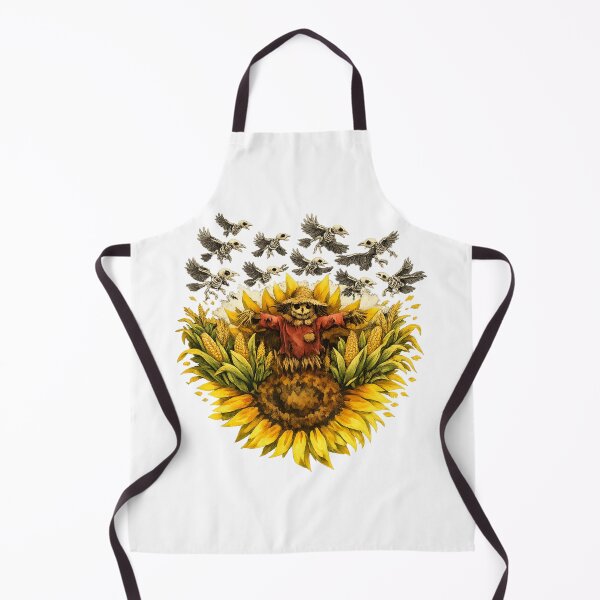 Item preview, Dark Harvest Sunflower – Skeletal Crows & Scarecrow designed and sold by MiracleDesignsTR.