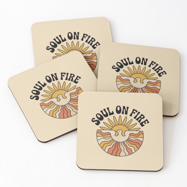 Item preview, 70s Aesthetic Soul on Fire Retro Dove Boho Spiritual designed and sold by SplashTastic.