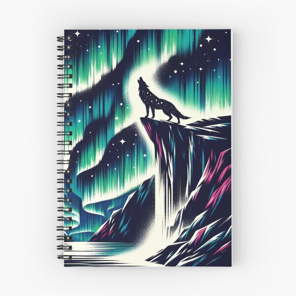 Item preview, Aurora Borealis and Wolf, Ai Generated Art designed and sold by ACC .