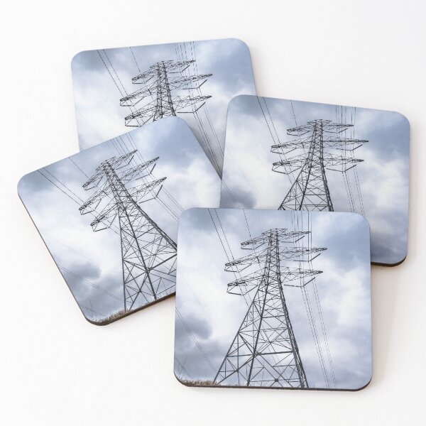 Item preview,  Electric Power Line Tower Industrial Sky Landscape Fine Art Photography designed and sold by MDCCo.