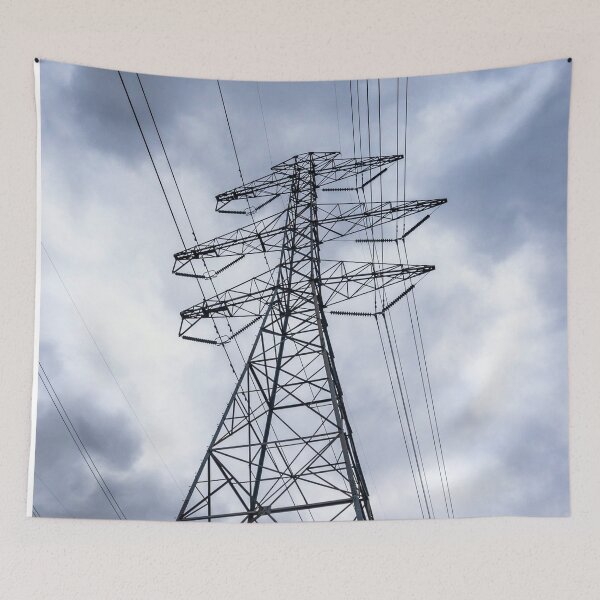 Item preview,  Electric Power Line Tower Industrial Sky Landscape Fine Art Photography designed and sold by MDCCo.