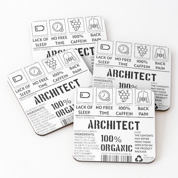 Item preview, Architect Starter Pack - Funny Nutrition Label Design designed and sold by FiendDoll.