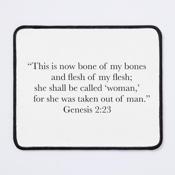 Item preview, Genesis 2:23 – Bone of My Bones, Flesh of My Flesh, Bible Verse designed and sold by The Prose Atelier.