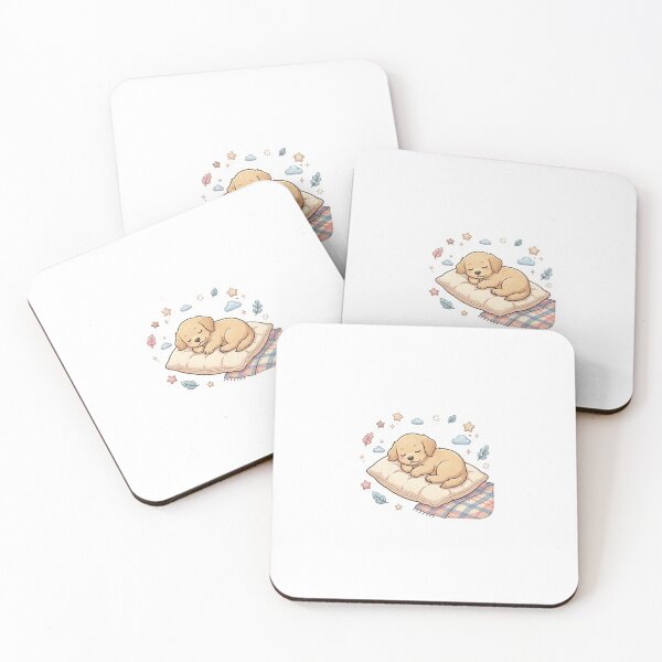 Item preview, Sleepy Puppy Cozy Nap Sticker – Cute Pastel Embroidered Cloud & Star Aesthetic designed and sold by wildbest.