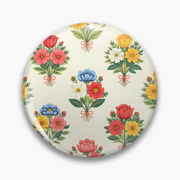 Item preview, 70s style wallpaper showcasing a unique floral bouquet designed and sold by Ponted.