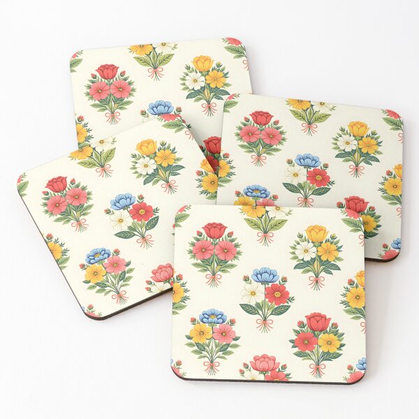 Item preview, 70s style wallpaper showcasing a unique floral bouquet designed and sold by Ponted.