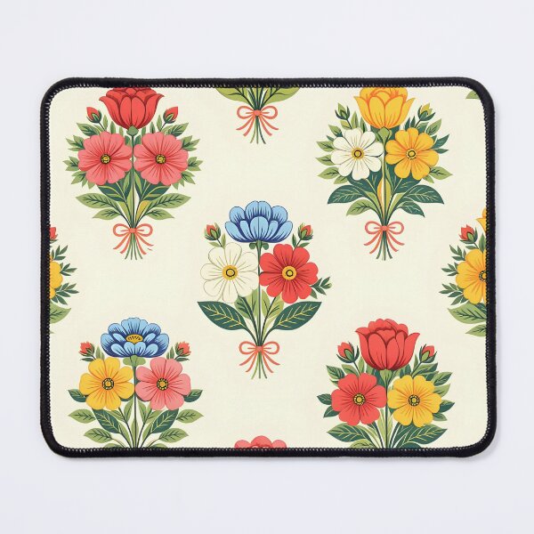 Item preview, 70s style wallpaper showcasing a unique floral bouquet designed and sold by Ponted.