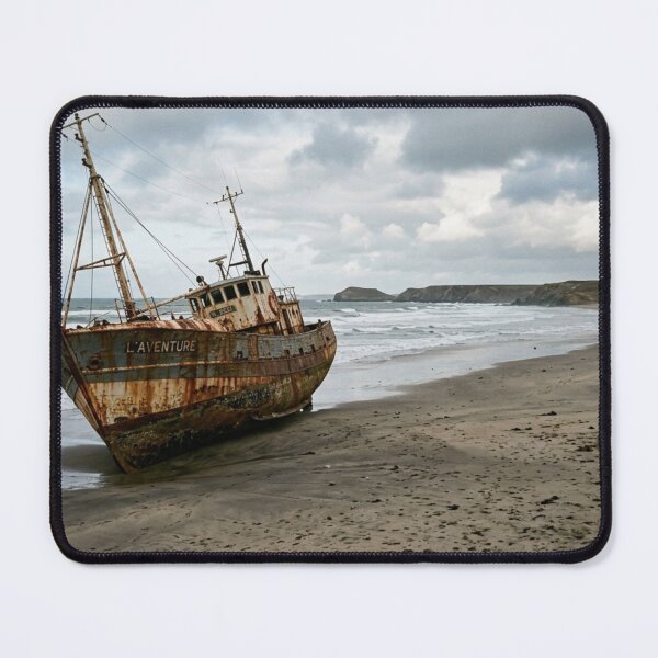 Item preview, Boat washed up on a deserted beach. designed and sold by Malisa345.