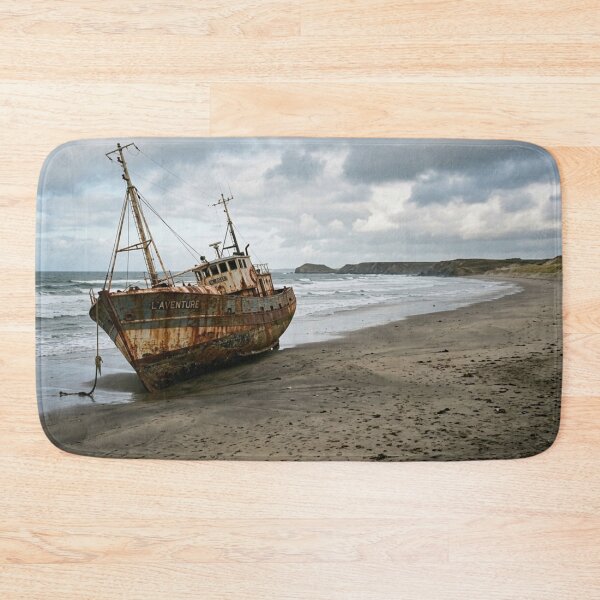 Item preview, Boat washed up on a deserted beach. designed and sold by Malisa345.