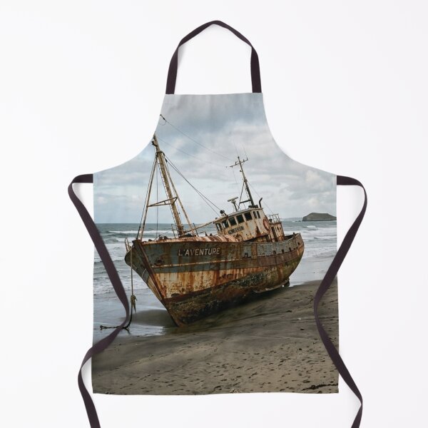 Item preview, Boat washed up on a deserted beach. designed and sold by Malisa345.