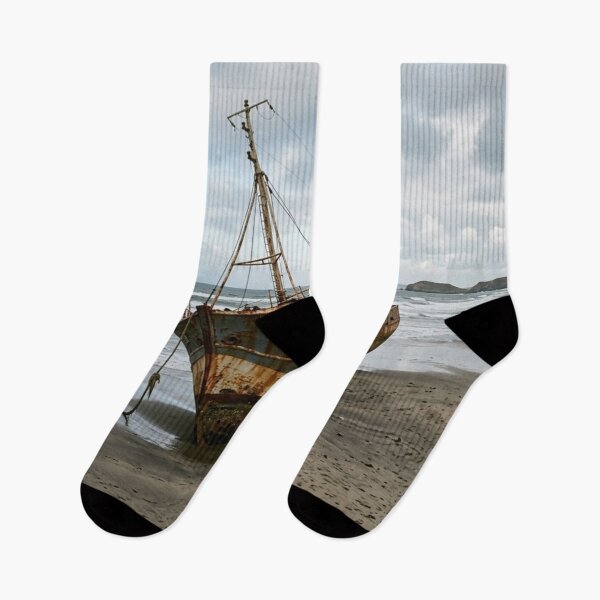 Item preview, Boat washed up on a deserted beach. designed and sold by Malisa345.