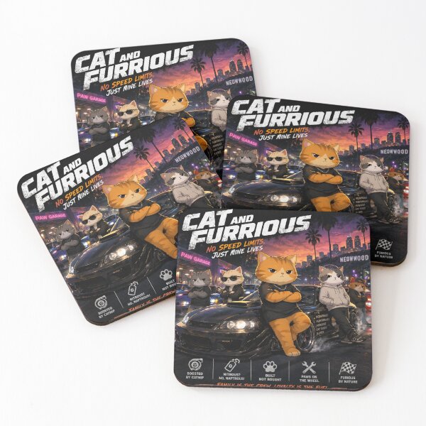Item preview, Cat and Furrious - Street Racing JDM Feline Crew designed and sold by anandariki.