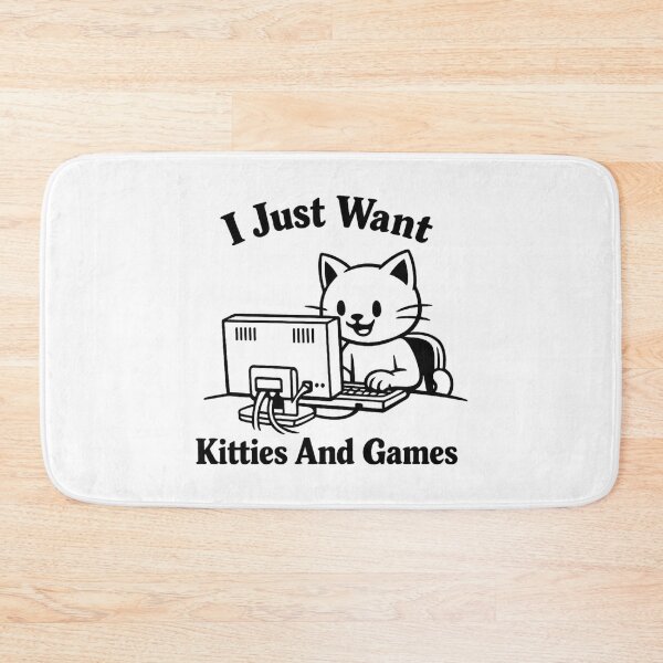 Item preview, I Just Want Kitties And Games designed and sold by ContTraders.
