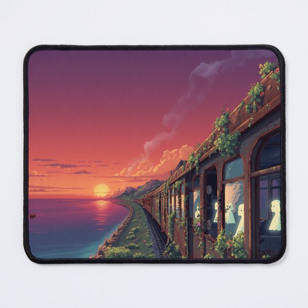 Item preview, Golden Hour Train Ride by the Sea designed and sold by Rainlilyn.