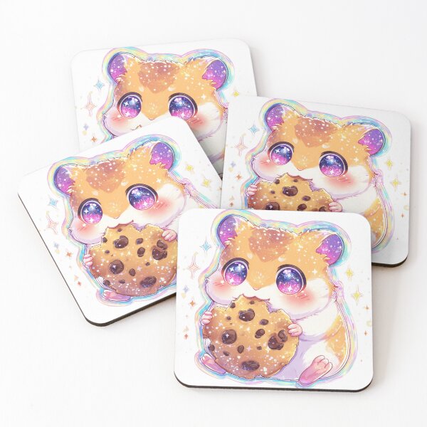 Item preview, Kawaii Hamster Cookie Holographic Chibi designed and sold by Ashley critters.
