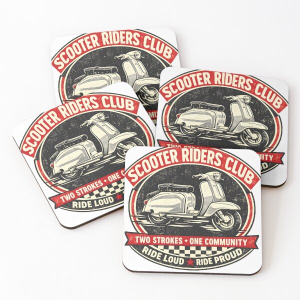 Item preview, Retro Scooter Riders Club T-Shirt – Two Strokes One Community – Ride Loud Ride Proud designed and sold by Smart-as.