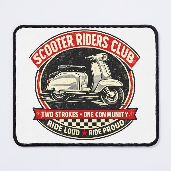 Item preview, Retro Scooter Riders Club T-Shirt – Two Strokes One Community – Ride Loud Ride Proud designed and sold by Smart-as.