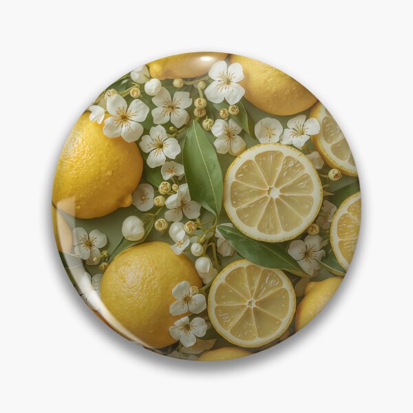 Item preview, Fresh lemons with leaves and flowers background designed and sold by TanyaLovus.