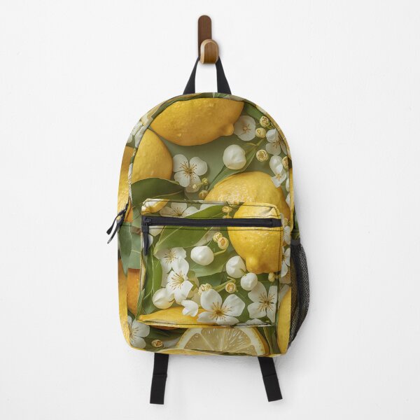 Item preview, Fresh lemons with leaves and flowers background designed and sold by TanyaLovus.
