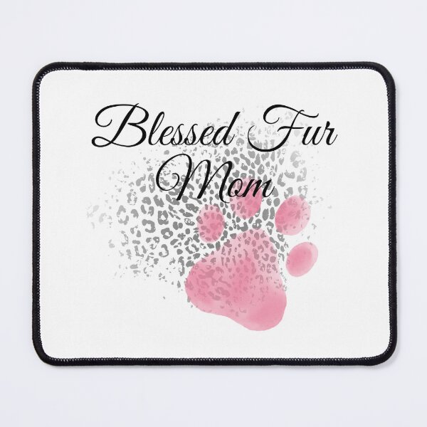 Item preview, Blessed Fur Mom Leopard Print Design with Pink Pawprint designed and sold by jeweleddesigns.