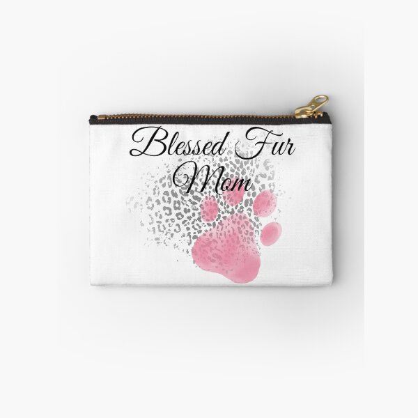 Item preview, Blessed Fur Mom Leopard Print Design with Pink Pawprint  designed and sold by jeweleddesigns.